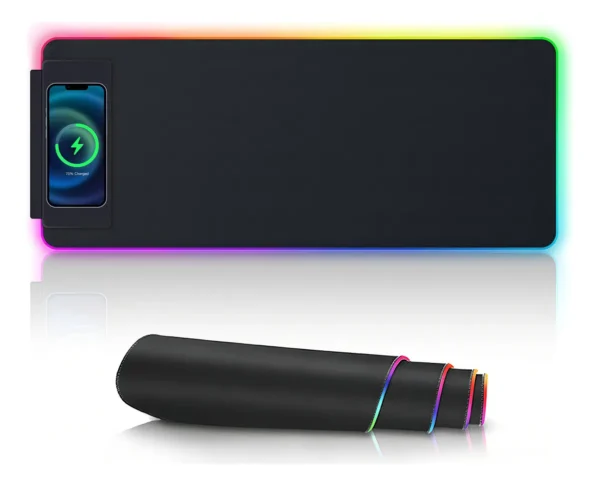 Alfombrilla De Ratón Gamer Rgb Luz Led Con Carga Inalámbrico Color Negro Diseño Impreso Fnatic - Image 8