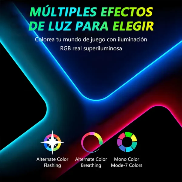Alfombrilla De Ratón Gamer Rgb Luz Led Con Carga Inalámbrico Color Negro Diseño Impreso Fnatic - Image 5